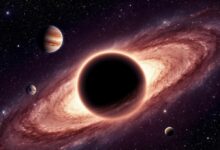 Изображение черной дыры, созданной из замороженного пространства-времени