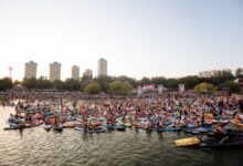 Водно-музыкальный рекорд в Строгино, Москва