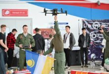 Дрон в проливном дожде над Бурятией