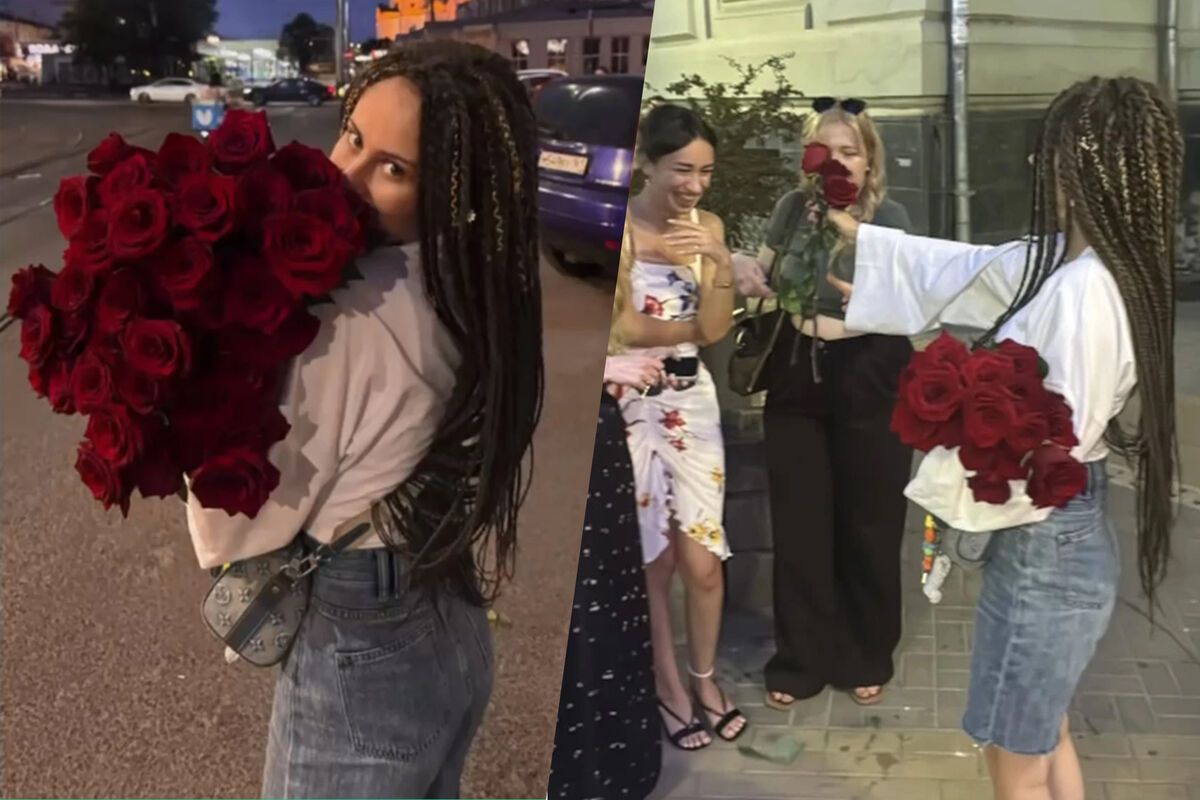 Алла Борисовна наслаждается отдыхом на фоне цветущих роз