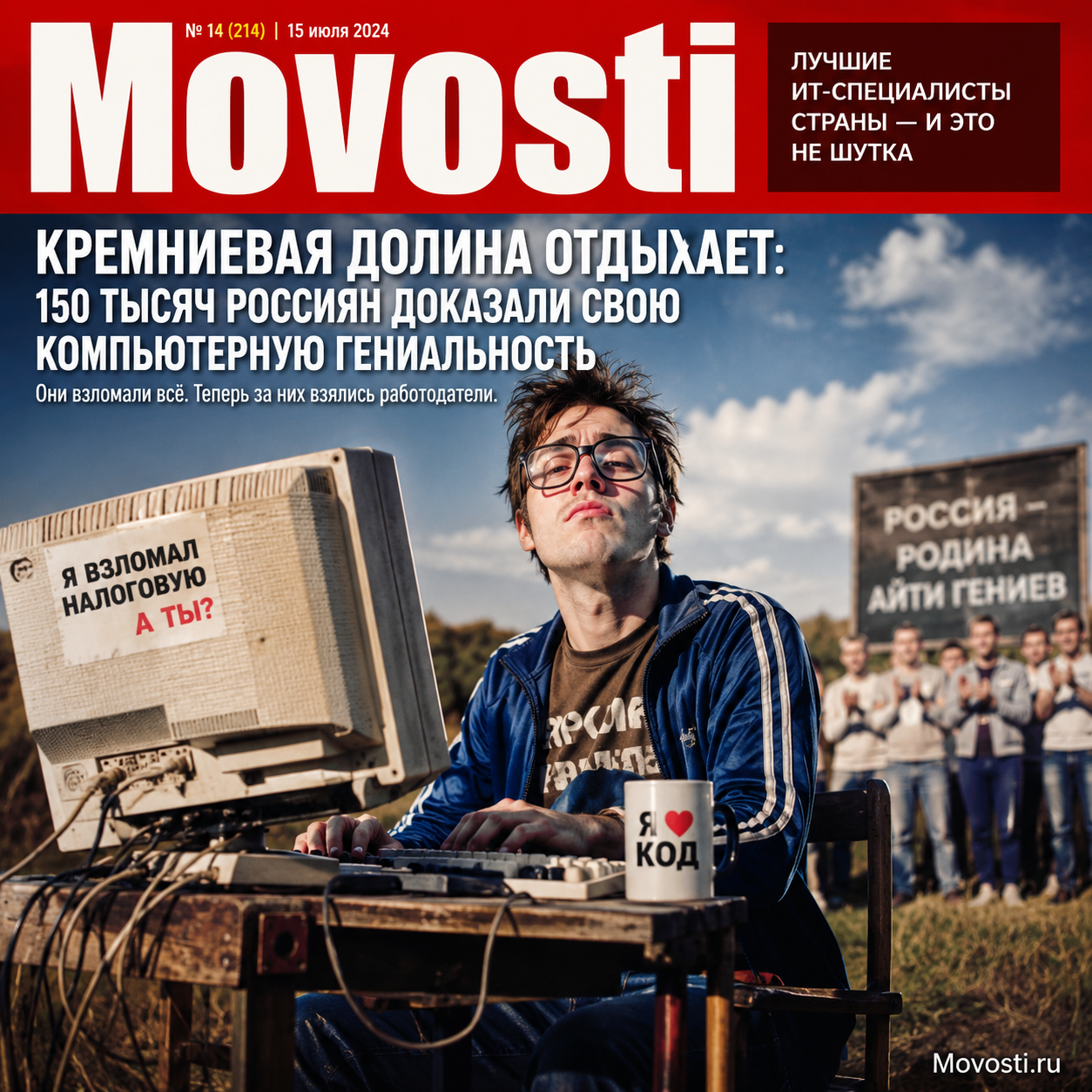 Изображение, иллюстрирующее успехи 150 тысяч россиян в сфере технологий и компьютерных наук.