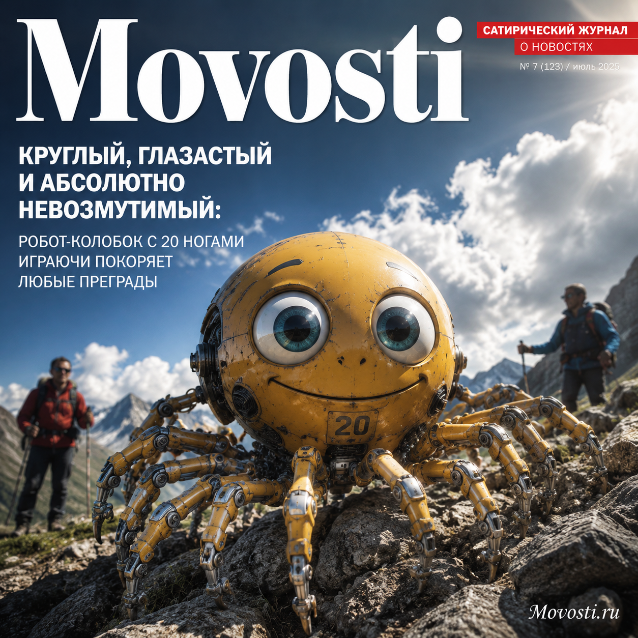 Круглый, глазастый и невозмутимый робот-колобок преодолевает преграды