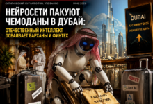 Изображение нейросети, упаковывающей чемоданы для поездки в Дубай