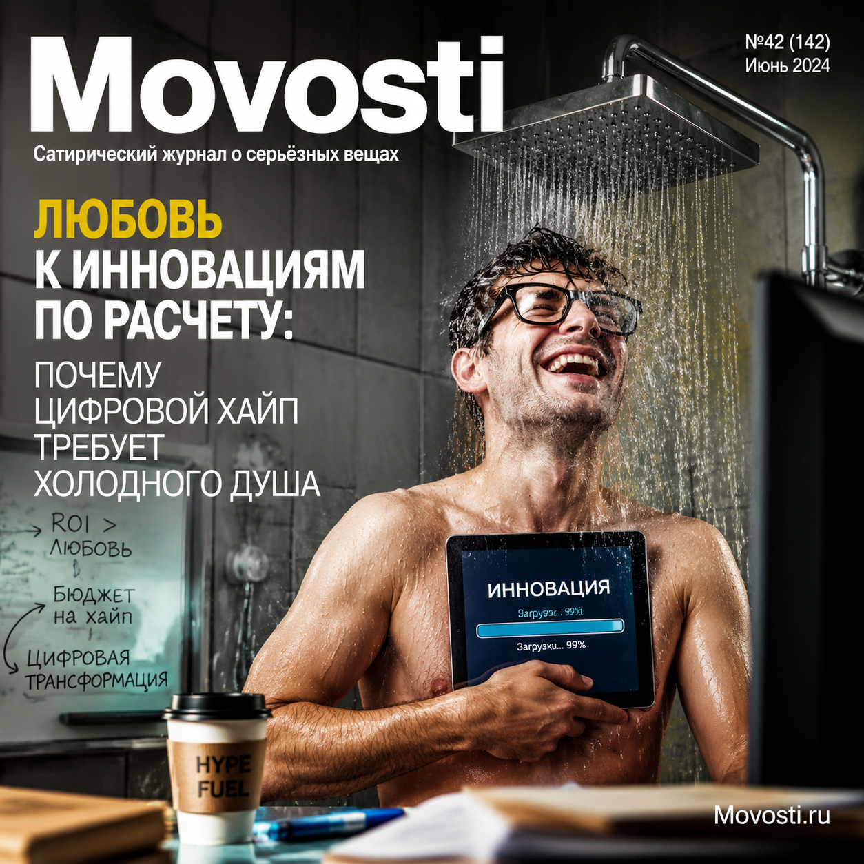 Иллюстрация, символизирующая баланс между инновациями и рациональным подходом к цифровому хайпу.