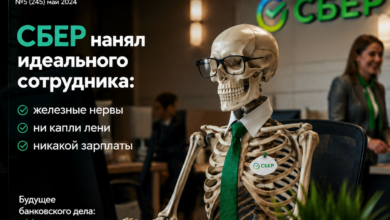 Изображение, иллюстрирующее идеального сотрудника Сбера: железные нервы, отсутствие лени и отсутствие зарплаты.