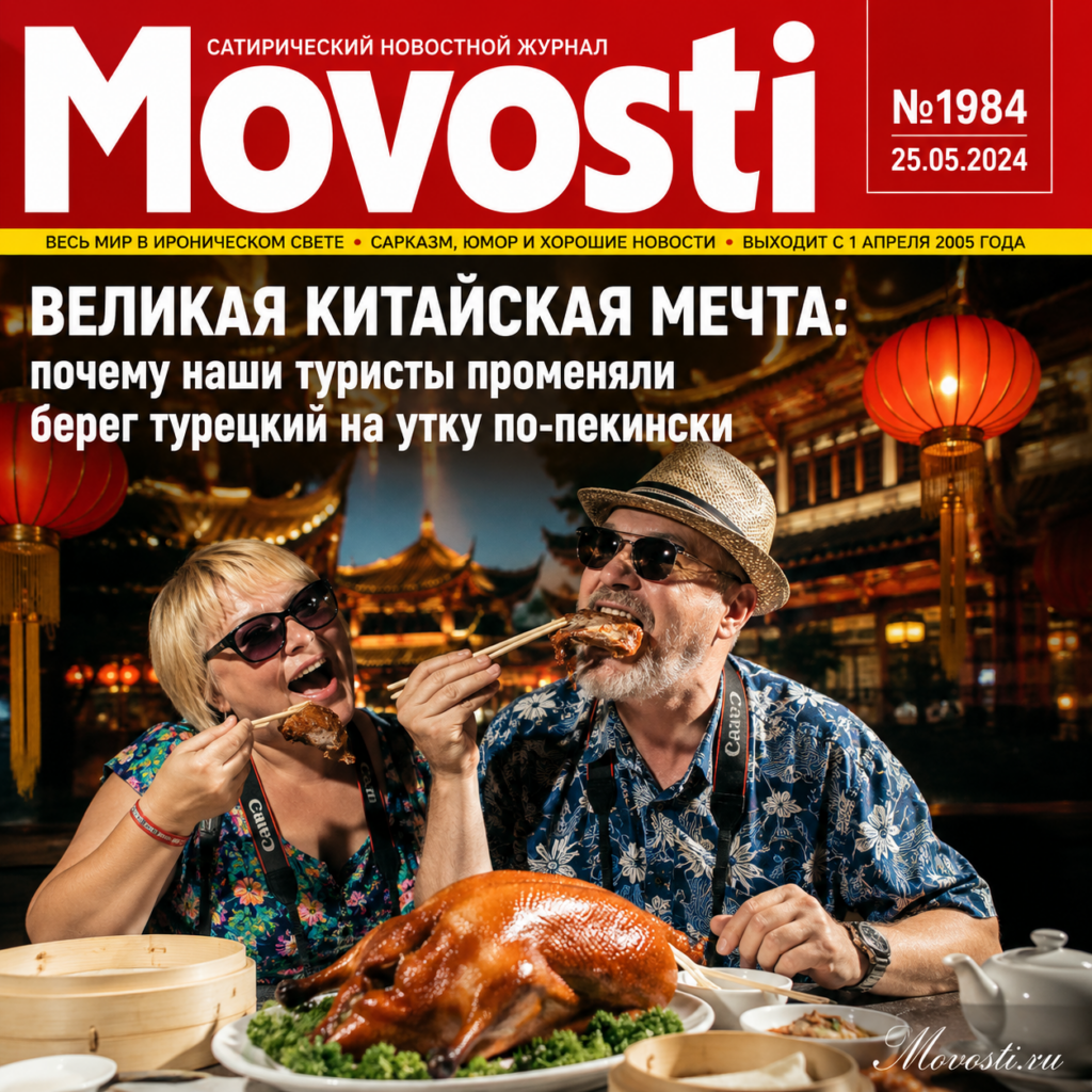 Изображение людей, наслаждающихся уткой по-пекински на фоне китайского пейзажа