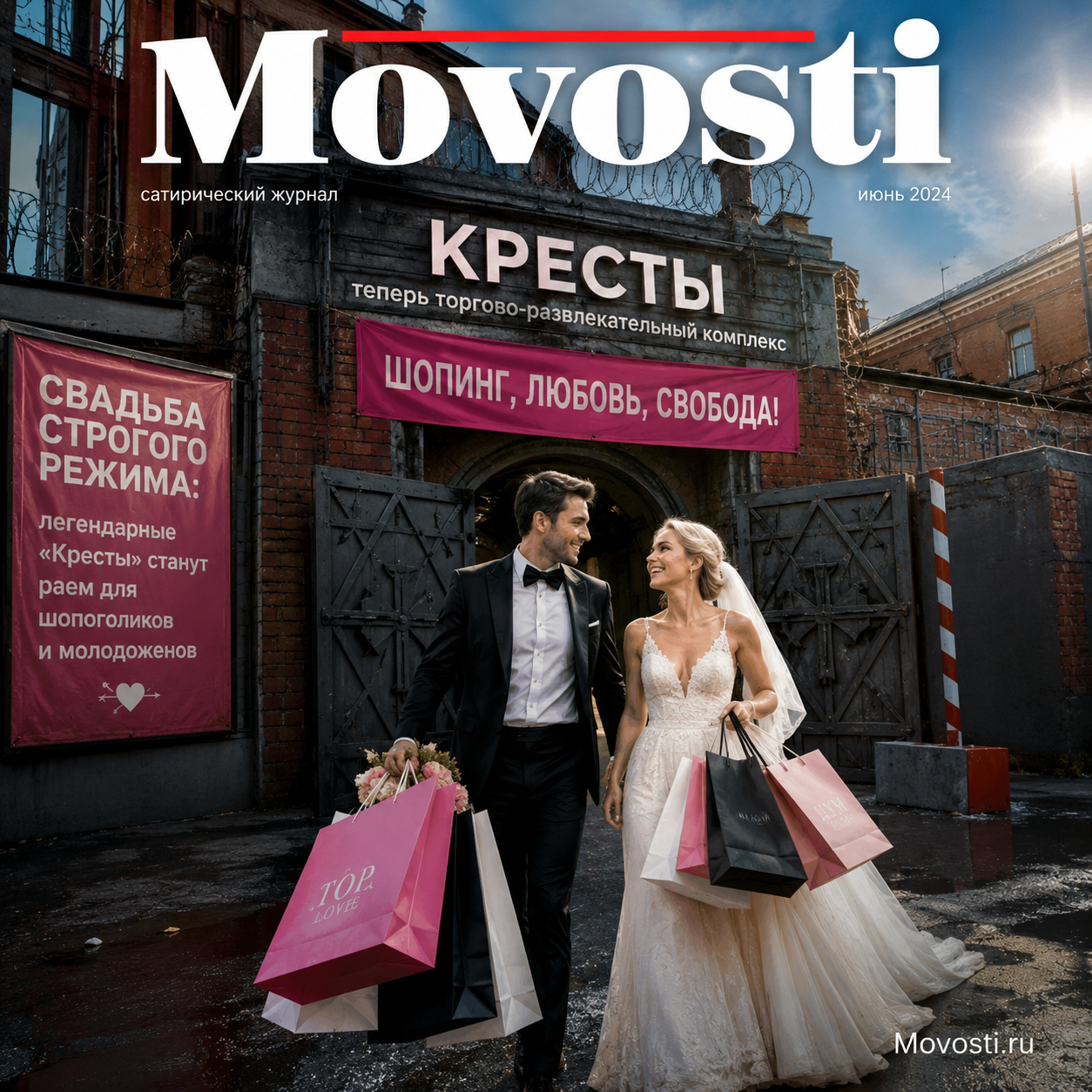 Свадебная церемония в легендарных «Крестах», символизирующая уникальное сочетание строгого режима и романтики.