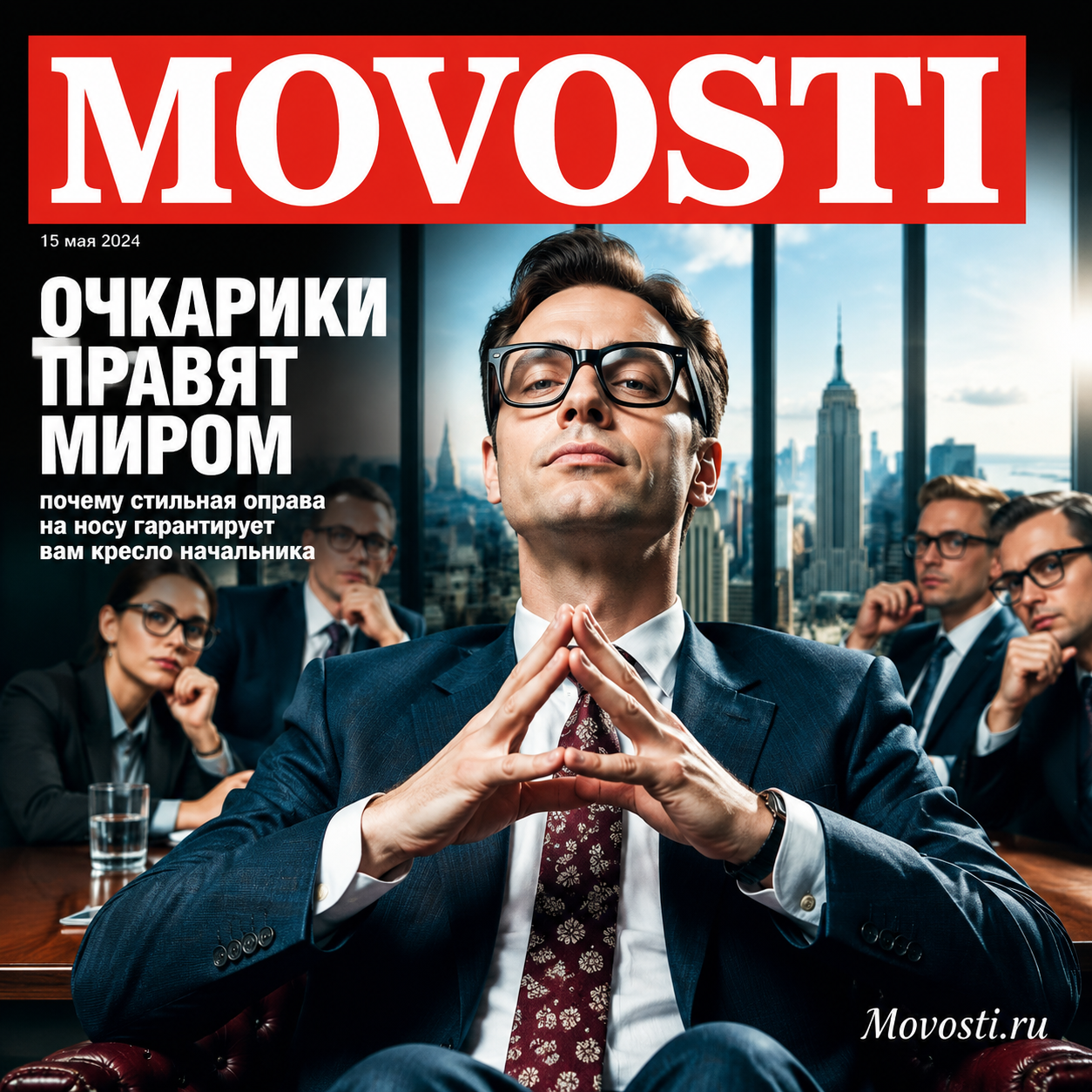 Стильная оправа очков на носу