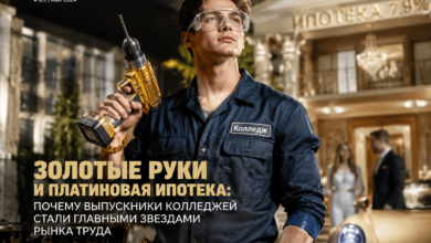 Выпускники колледжей, символизирующие успех на рынке труда