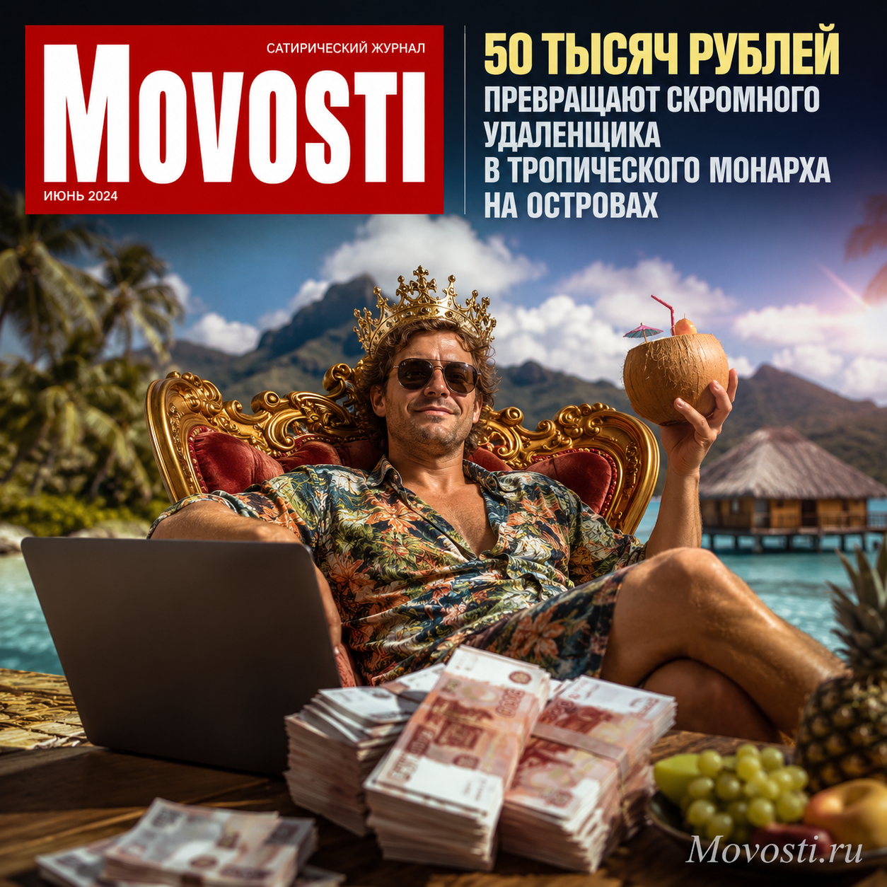 50 тысяч рублей превращают скромного удаленщика в тропического монарха на островах