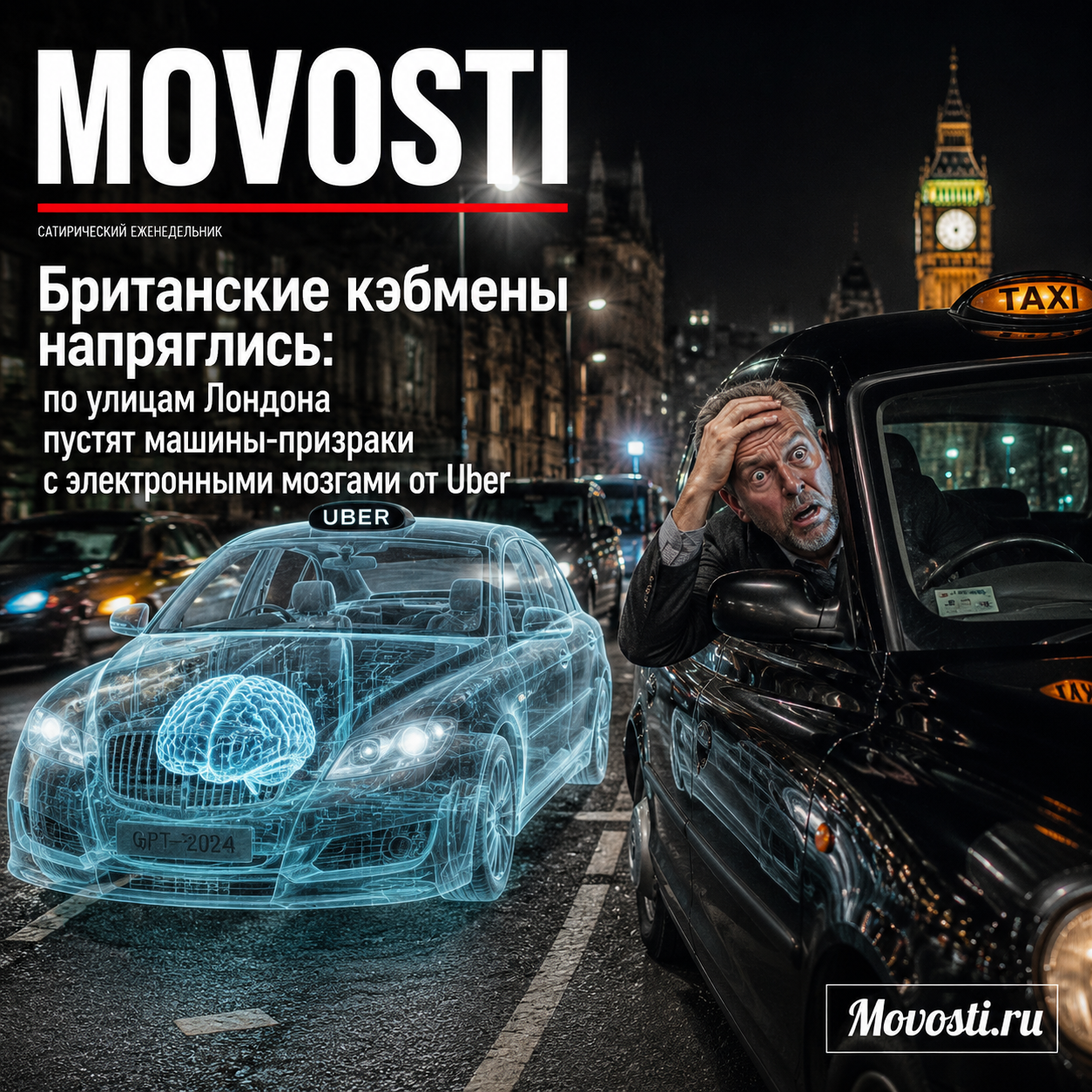 Машины-призраки с электронными мозгами от Uber на улицах Лондона