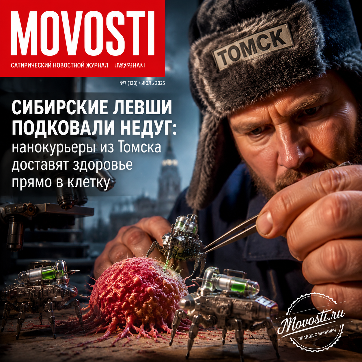 Сибирские левши подковали недуг: нанокурьеры из Томска доставят здоровье прямо в клетку
