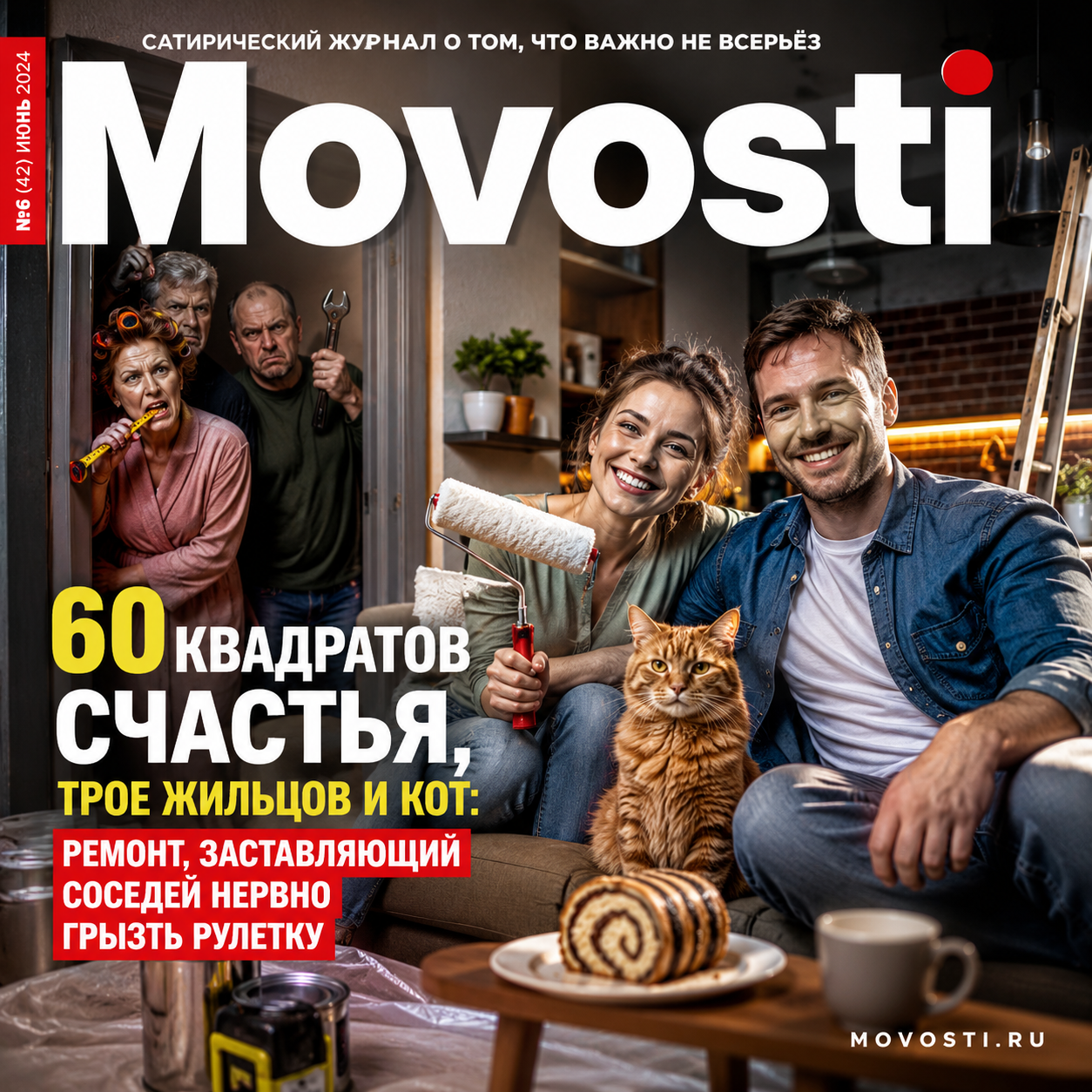 60 квадратов счастья, трое жильцов и кот: ремонт, заставляющий соседей нервно грызть рулетку