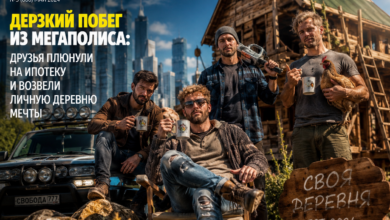 Друзья, строящие личную деревню мечты вдали от города