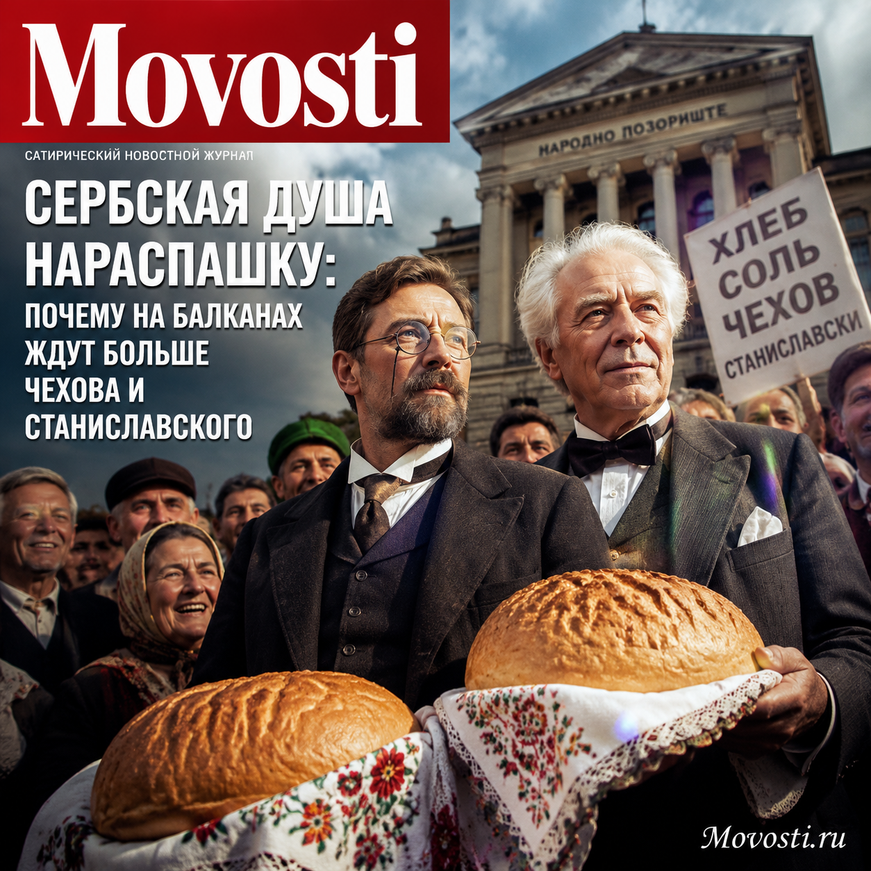 Изображение, отражающее сербскую культуру и театральное наследие Чехова и Станиславского