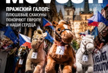 Плюшевые скакуны на фоне европейских достопримечательностей