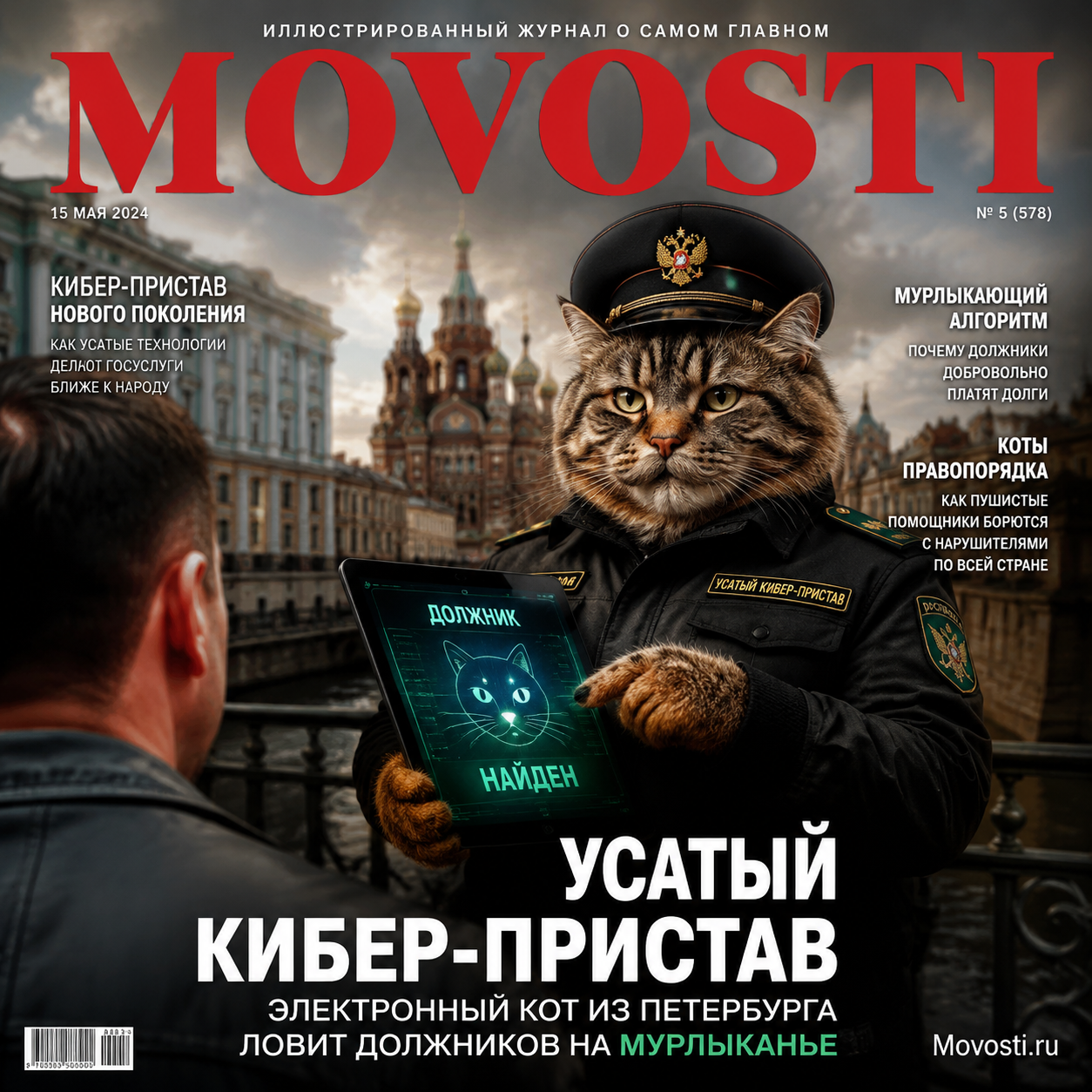Электронный кот в Петербурге ловит должников на мурлыканье