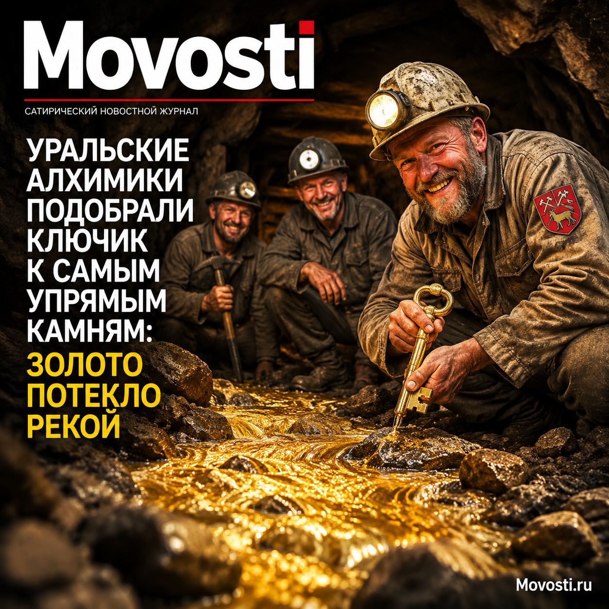Уральские алхимики с золотыми самородками