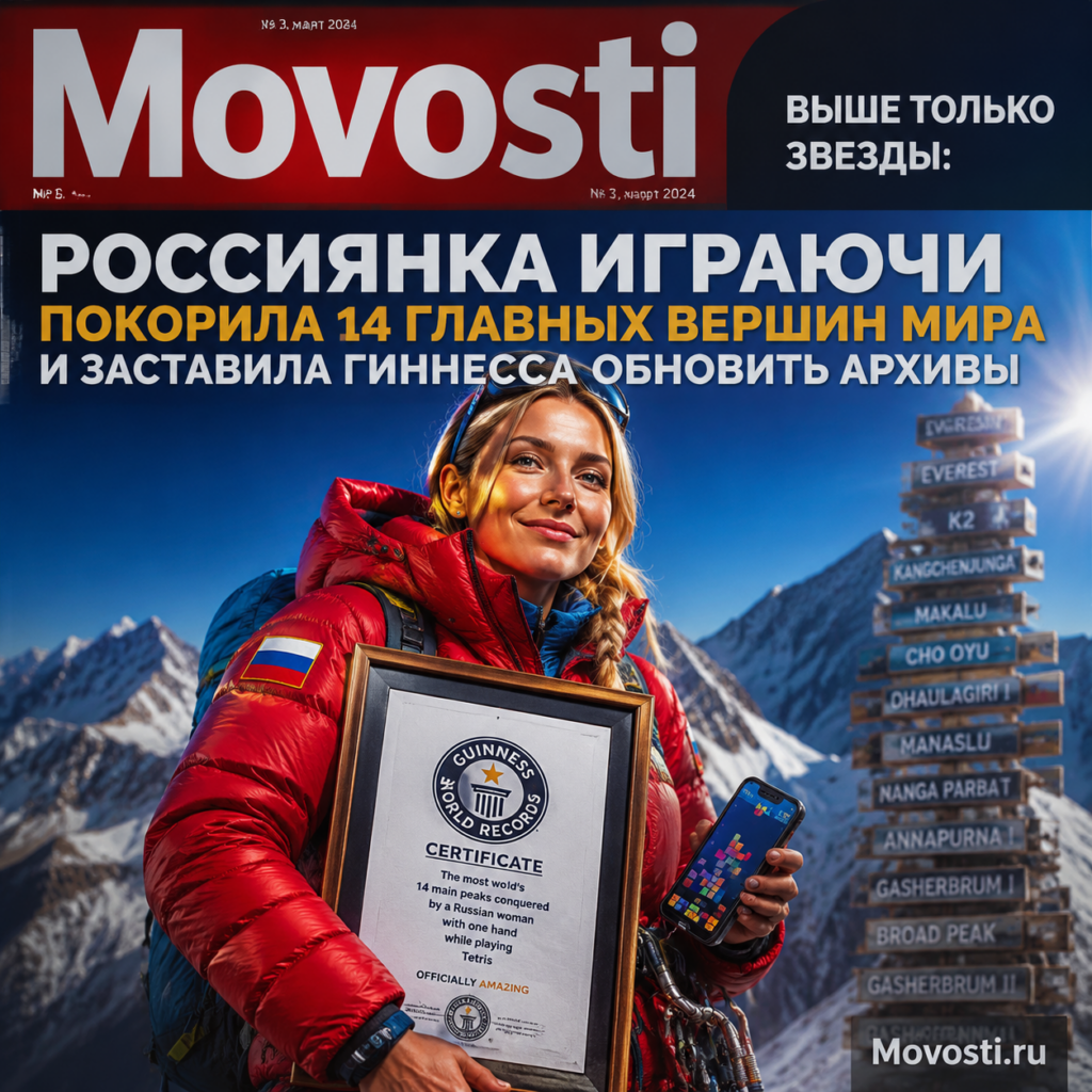 Женщина на фоне высоких гор с яркими звездами на небе