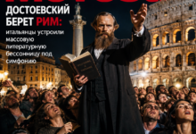 Изображение, иллюстрирующее массовую литературную бессонницу в Риме под симфонию