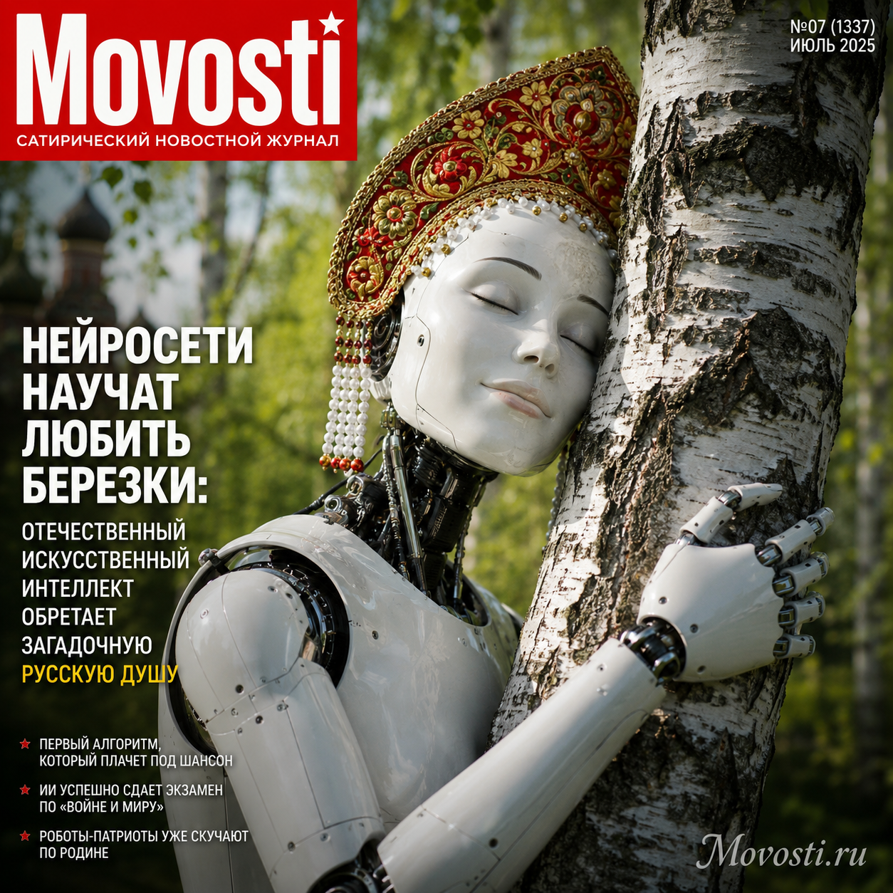 Искусственный интеллект и березки в русском пейзаже