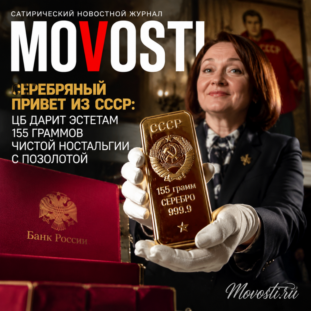 Изображение 155 граммов серебра с позолотой, символизирующее ностальгию по СССР