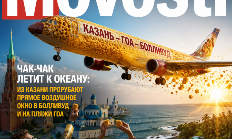 Чак-чак, традиционный татарский десерт, на фоне пляжа Гоа