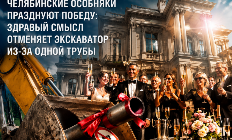 Экскаватор отменен из-за одной трубы в Челябинске