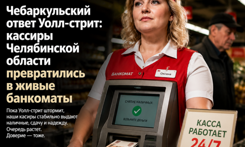 Кассир в Челябинской области, работающий как живой банкомат