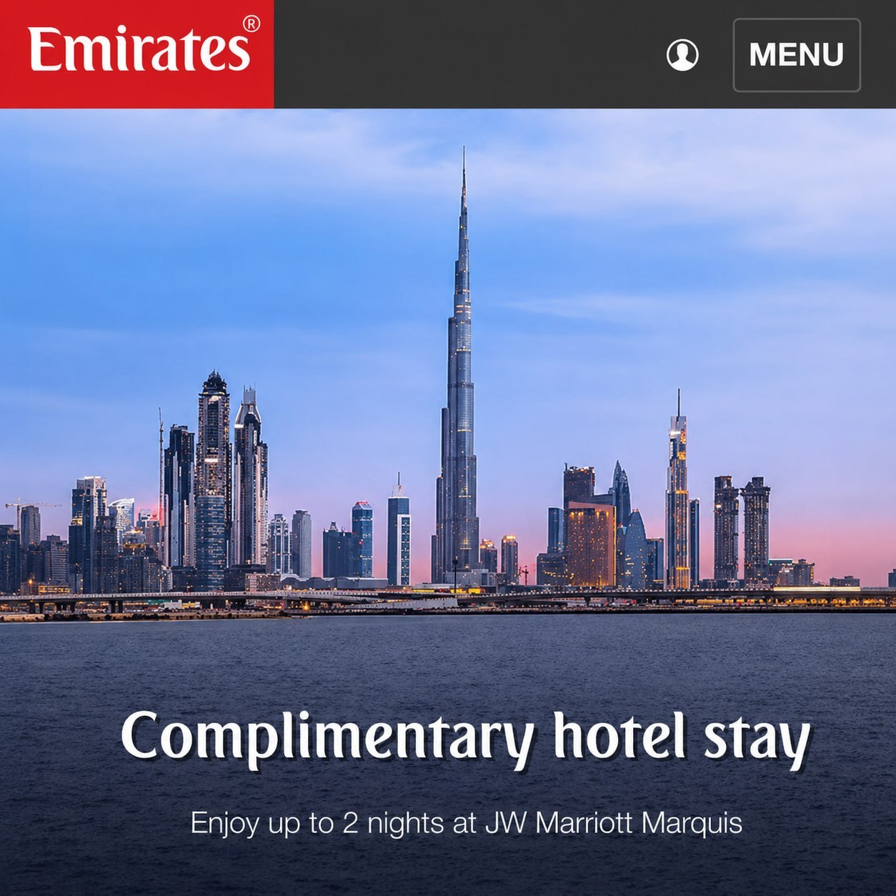 Изображение изящного интерьера отеля Marriott в Дубае, символизирующее роскошь и комфорт