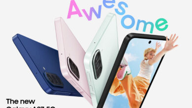 Samsung Galaxy A27 5G smartphone on display
