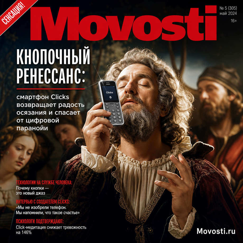 Смартфон Clicks с кнопками, символизирующий возвращение к осязательным устройствам