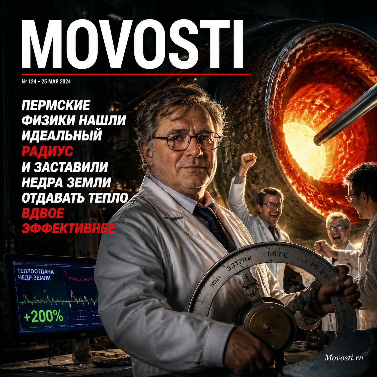 Иллюстрация исследования пермских физиков о теплопередаче из недр Земли