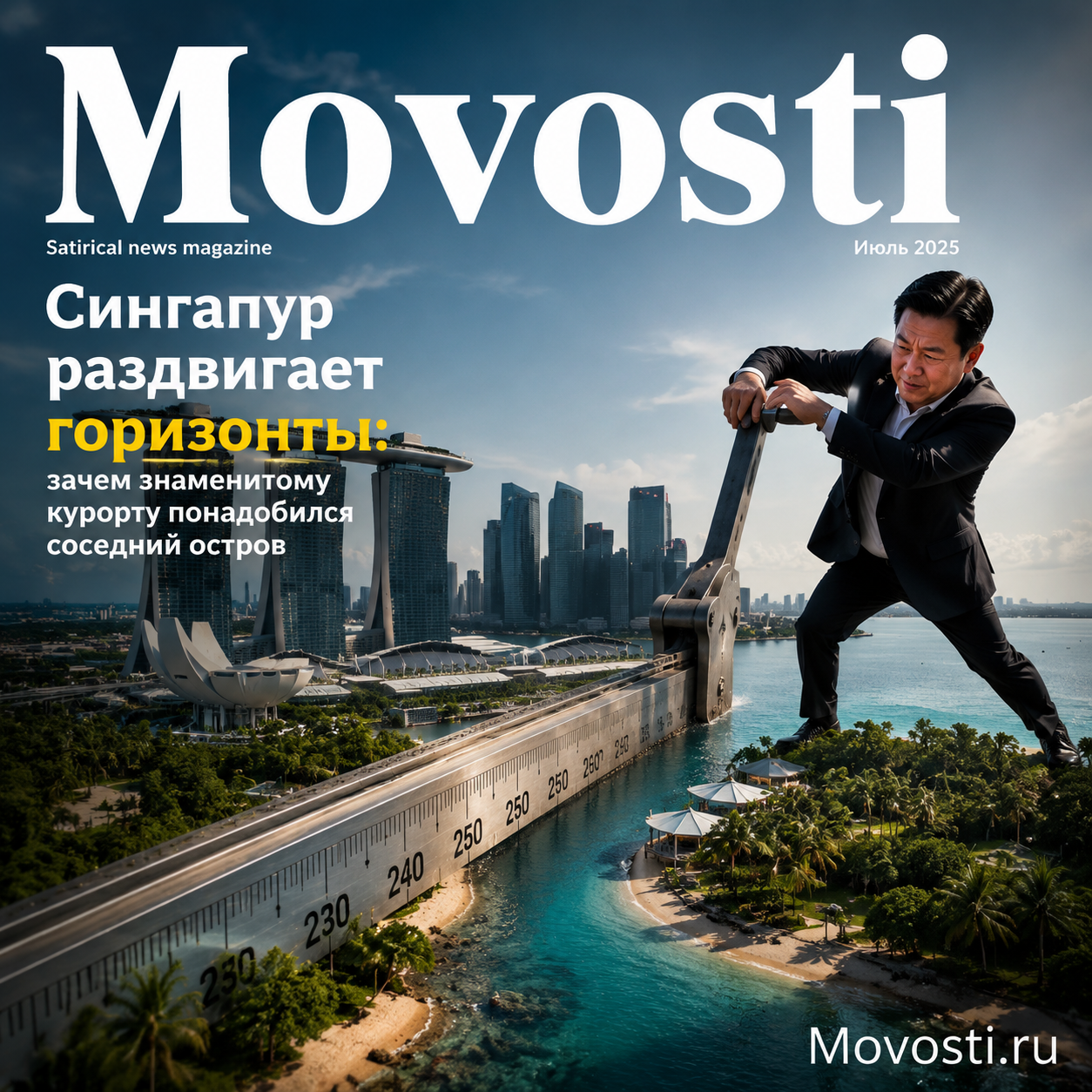 Снимок курорта Сингапура с видом на соседний остров