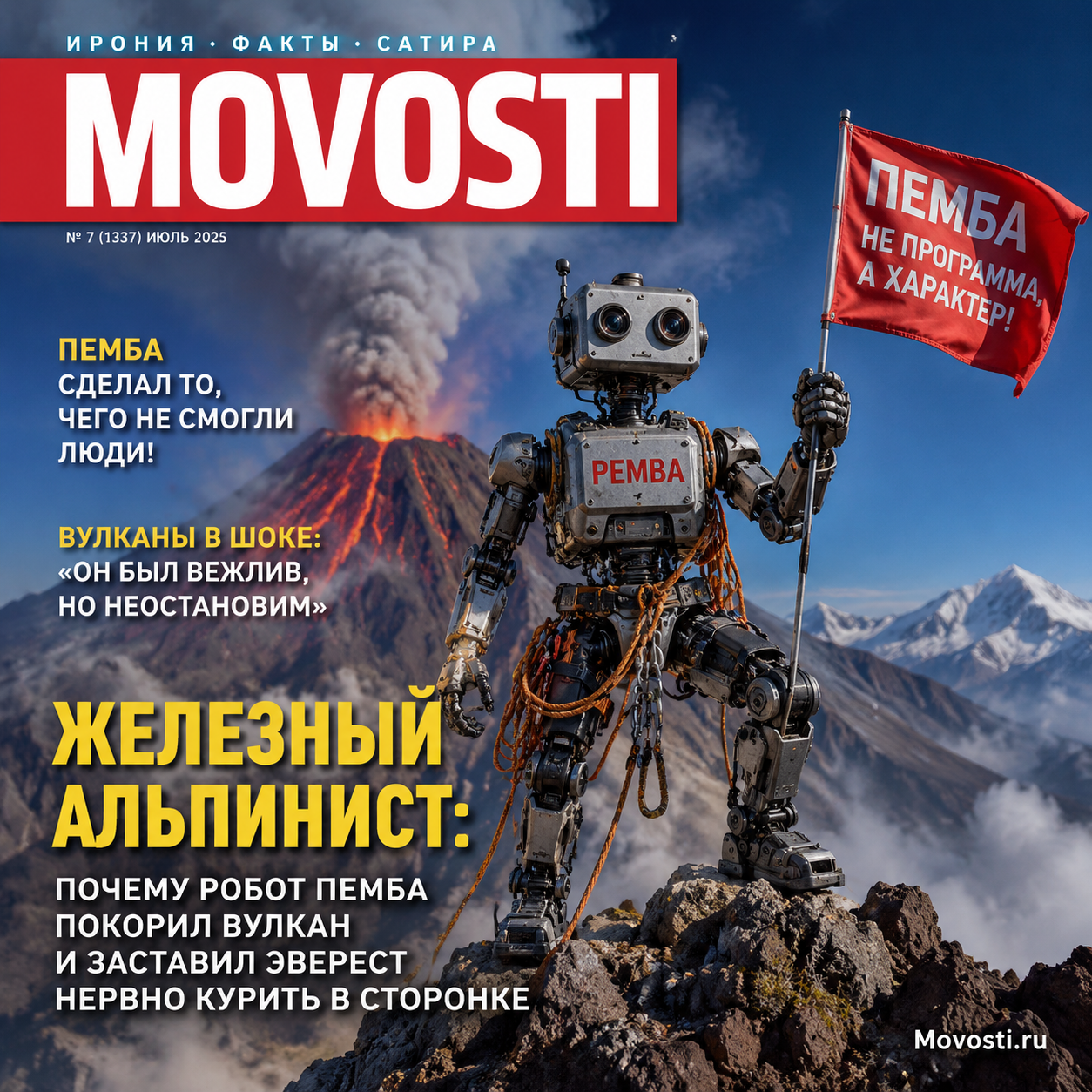 Робот Пемба на вершине вулкана