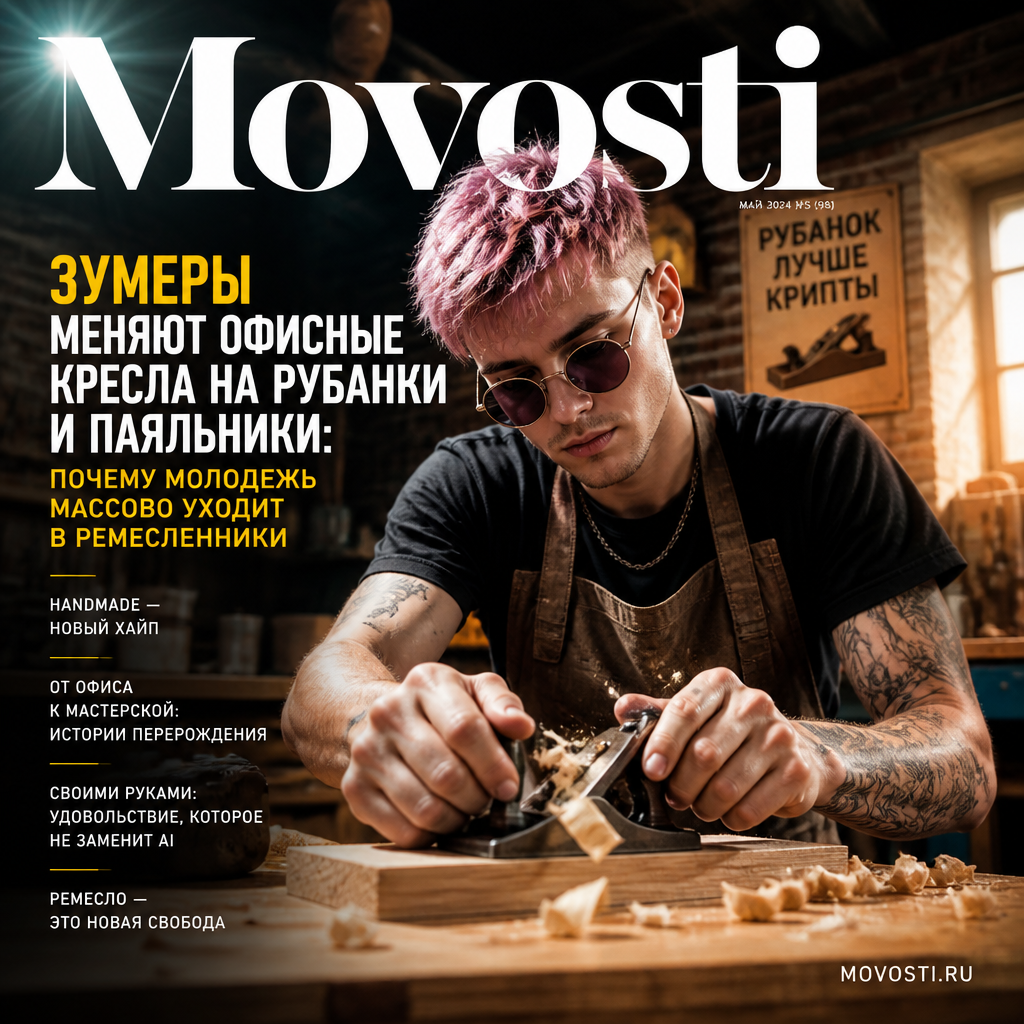 Молодежь, занимающаяся ремеслом, заменяет офисные кресла на инструменты