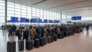 Чемоданы, символизирующие туристический бум в 2030 году