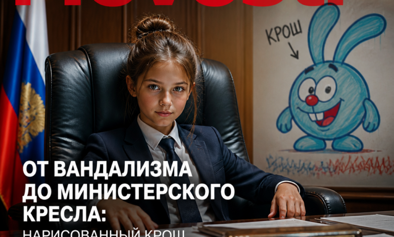 Изображение Кроша, символизирующего изменение судьбы школьницы в Туле