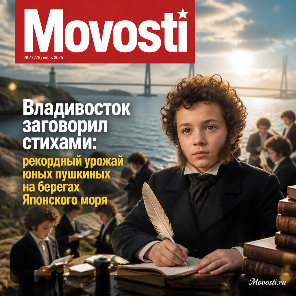 Стихотворение на фоне побережья Владивостока