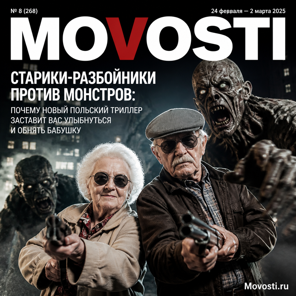 Постер нового польского триллера с изображением стариков и монстров