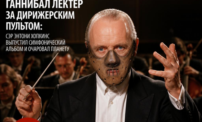 Сэр Энтони Хопкинс дирижирует оркестром, представляя свой симфонический альбом.