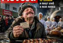 Изображение сибирской утопии, где жарят шашлыки и пекут хлеб в позе лотоса