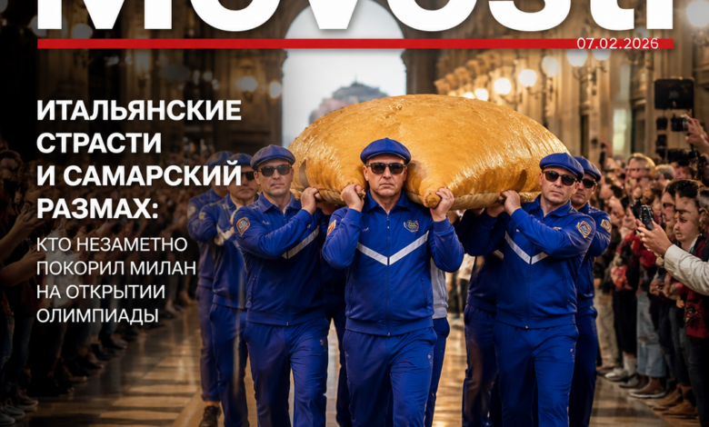 Изображение, отражающее итальянскую культуру и самарские традиции на Олимпийских играх