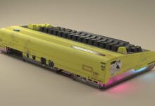 Винтажный компьютер Commodore 77 в киберпанковском окружении