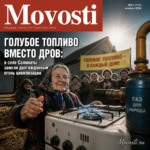 Пламя голубого топлива в селе Соломаты