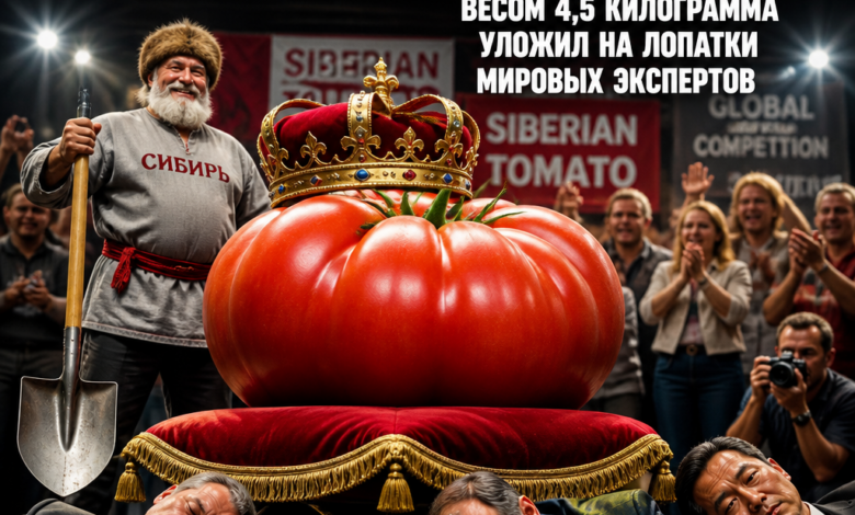 Сибирский Царь-помидор весом 4,5 килограмма, впечатляющий размер и красота
