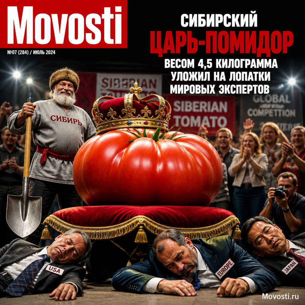 Сибирский Царь-помидор весом 4,5 килограмма уложил на лопатки мировых экспертов