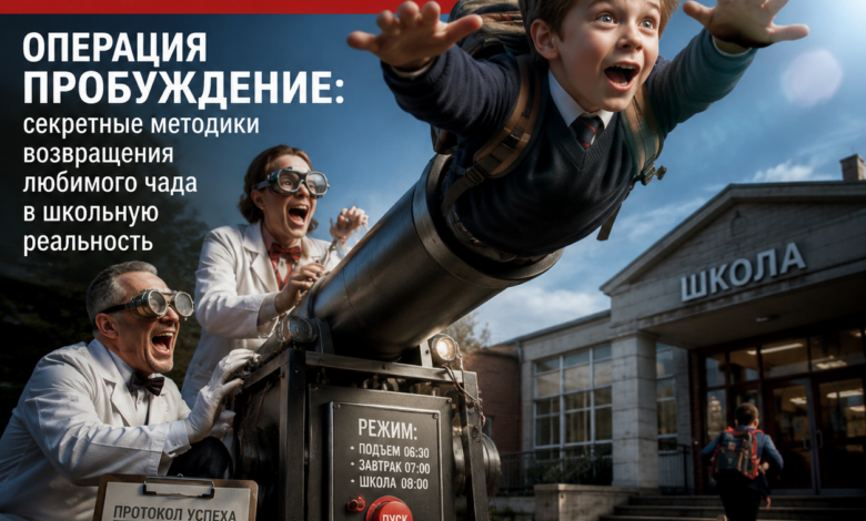 Изображение, иллюстрирующее процесс возвращения ребенка в школьную реальность с помощью секретных методик.