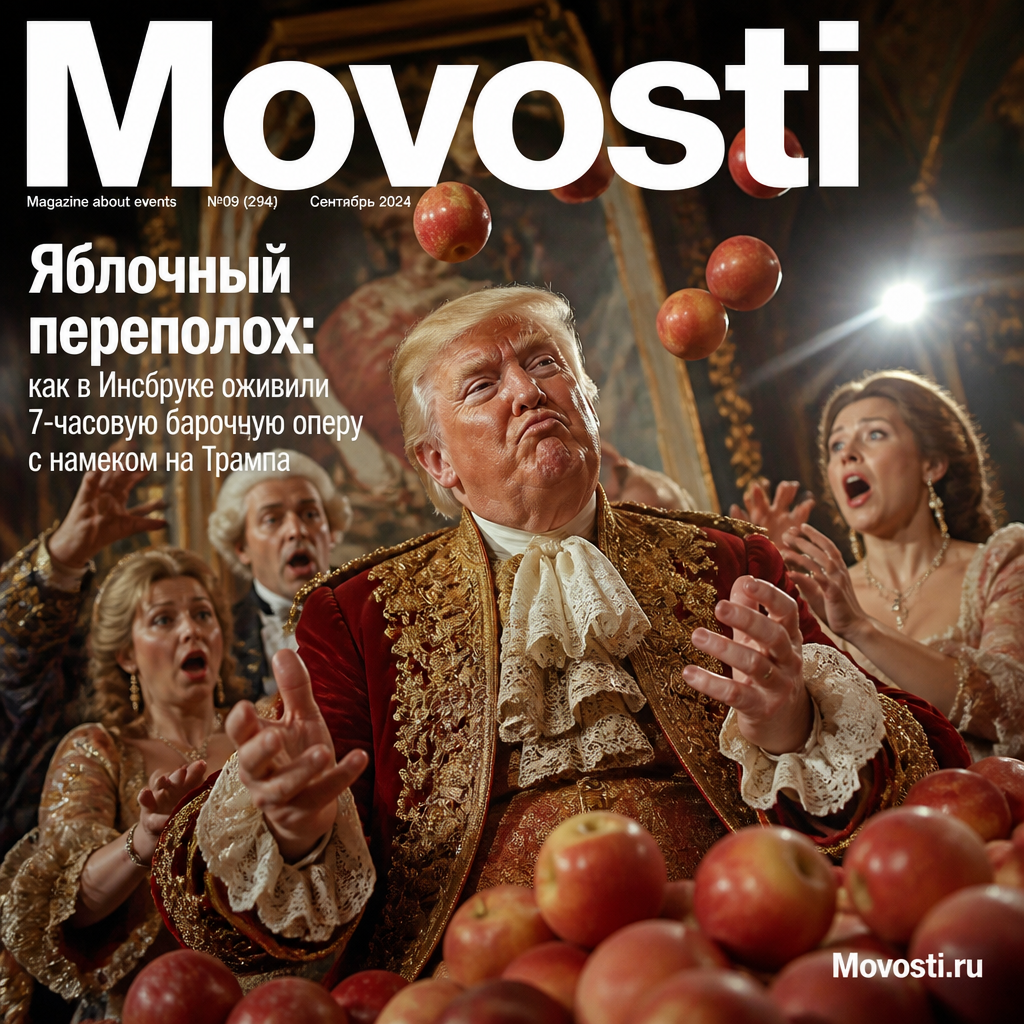 Постановка барочной оперы в Инсбруке с элементами, отсылающими к Трампу