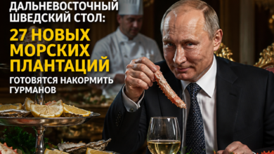 Изображение шведского стола с морепродуктами из новых плантаций Дальнего Востока